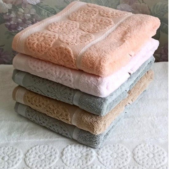 Турецький махровий Помаранчевий рушник для обличчя 50*90 Area 100% Cotton De Lux Exclusive L-BIKE-6 фото