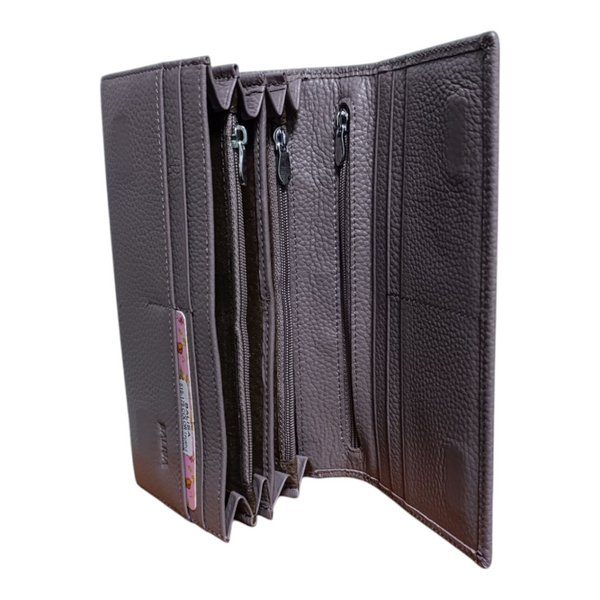 Большой женский кошелек из натуральной матовой кожи Balisa Purple 18.5*10*3 см 515-175 фото