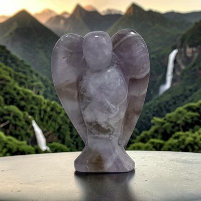 Фигурка Ангела Талисман из натурального камня самоцвета Аметиста 5*3*2 см MKS-3152 фото