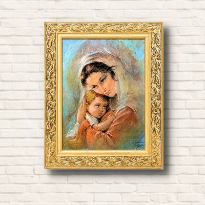 Картина &laquo;Мать и дитя&raquo; в декоративной золотой раме 49*39 см RP-30190 фото