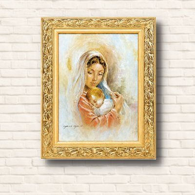 Картина &laquo;Материнская любовь&raquo; в декоративной золотой раме 49*39 см RP-30191 фото