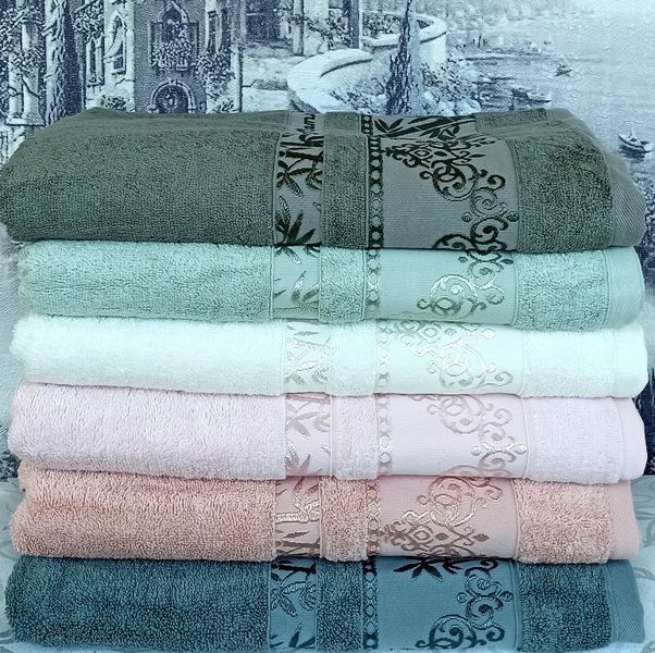 Турецкое Банное белое полотенце из 70% бамбука и 30% хлопка 70*140 Philippus Miss Bamboo B-864 фото