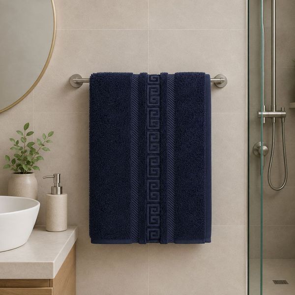 Турецкое Банное синее полотенце Doruk 70% бамбука и 30% хлопка, плотность 600 г/м&sup2; B-12670 фото