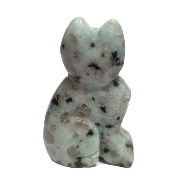 Фигурка Кошки Талисман из натурального камня самоцвета Яшмы (киви) 5*3.5*2 см MKS-157-2 фото